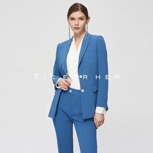 TF198 鸢尾蓝修身西装两件套 商品图2