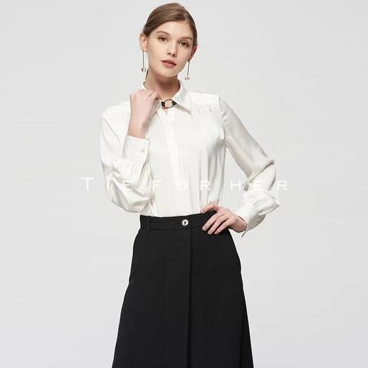 19SSDU93 乡谣白灯笼袖衬衫 商品图1