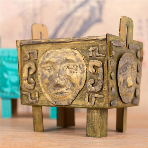 青铜宝鼎 中国风美术手工创意材料diy幼儿园儿童自制传统文化古鼎 商品图1
