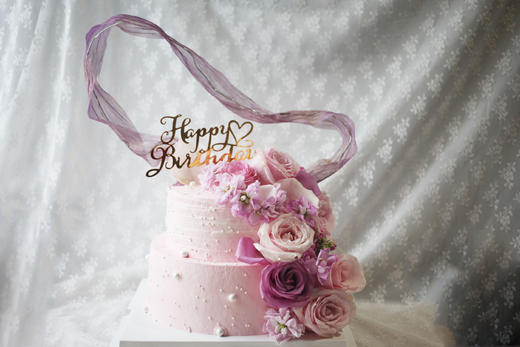 女士款 优雅紫色系 鲜花堆 双层 商品图0