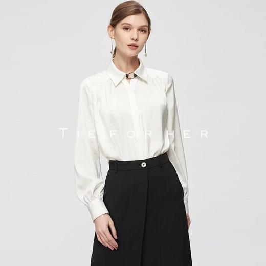 19SSDU93 乡谣白灯笼袖衬衫 商品图2