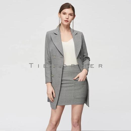 19SSDU97 骑士灰包裙西装两件套 商品图2