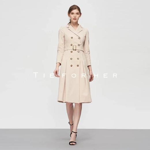 19SSDU26 豆蔻色双排多扣风衣 商品图1