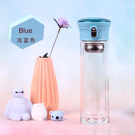 【百汇到家】匡迪弹盖双层女士玻璃杯220ML 商品图1