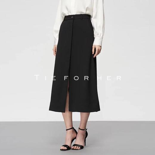 19SSDD18 遂空黑开叉半身裙 商品图2