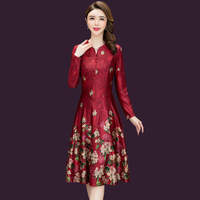 YMR 8219 新款女装大码连衣裙2019春装 商品图2