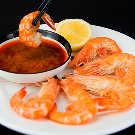 【拍1发2】大号熟冻少冰冰皇香虾 500g/盒 商品图0