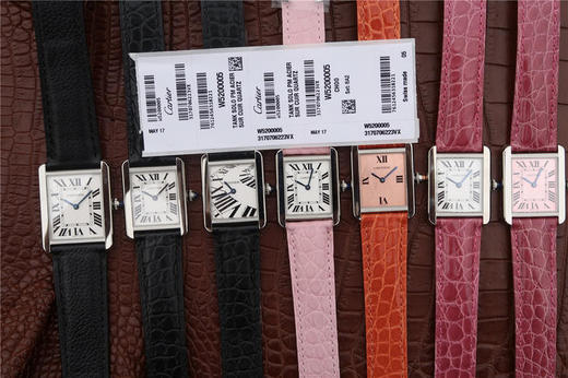 k11卡地亚TANK 坦克系列石英款式女表，有小号31X24mm和大号33X27mm,dingji完美复刻，细节打磨，指针颜色，把头弧度，原厂鳄鱼皮带 商品图9