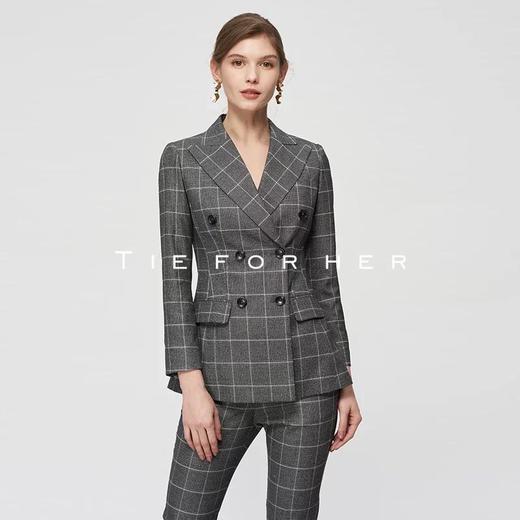 TF214 交通黑格纹西装两件套 商品图2