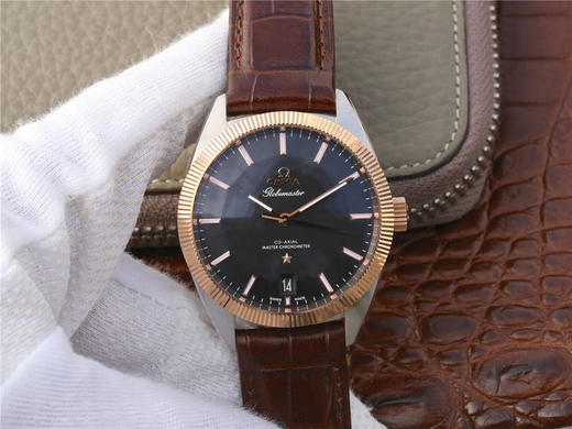 XF欧米茄星座尊霸系列，复古牙圈优雅设计，尺寸39x10mm，zui新改8900自动机械机芯，316L不锈钢表壳，牛皮表带，针扣，防水50米 商品图4