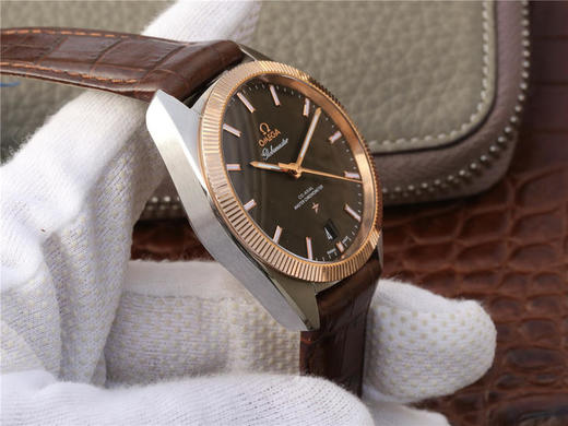 XF欧米茄星座尊霸系列，复古牙圈优雅设计，尺寸39x10mm，zui新改8900自动机械机芯，316L不锈钢表壳，牛皮表带，针扣，防水50米 商品图2