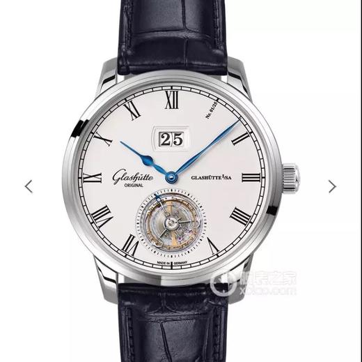 R8格拉苏蒂V3升级版大日历陀飞轮42mm腕表。男士腕表，皮表带，陀飞轮机械机芯，透底 商品图0