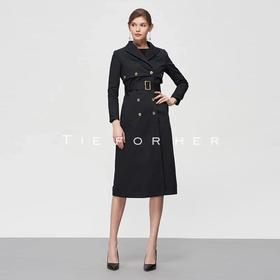 19SSDU30 玄英色假两件风衣