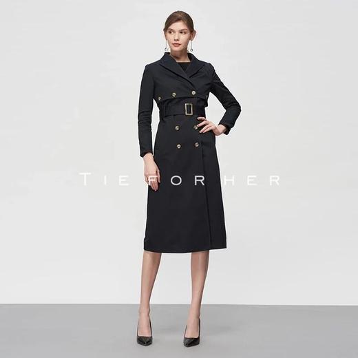 19SSDU30 玄英色假两件风衣 商品图0