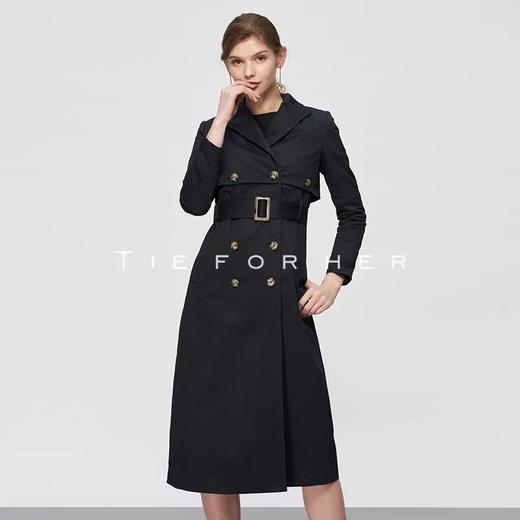 19SSDU30 玄英色假两件风衣 商品图1