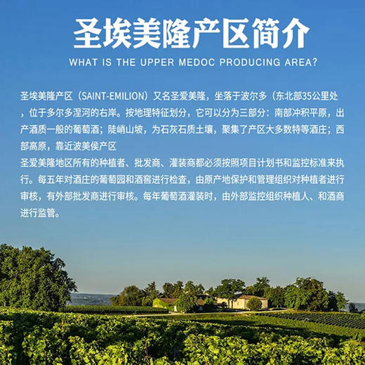 【圣爱美隆特级田】法国波尔多进口 圣埃美隆特级田干红葡萄酒750ml 商品图2