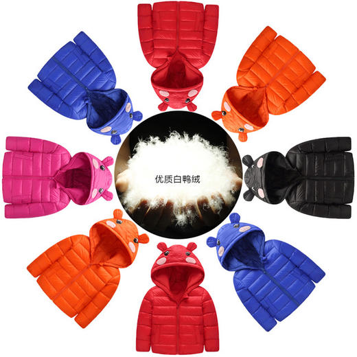 【童装】.儿童羽绒服轻薄款男女童中小童短款童装连帽外套 商品图3