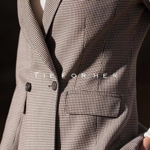 18LUX4 （红褐色）Mahogany千鸟格西装两件套 商品图4