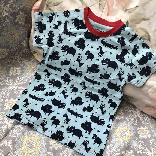 110-120浪莎儿童纯棉短袖恐龙T恤衫 0703 商品图5