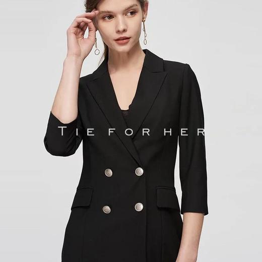 19SSDU36 石墨黑七分袖西装外套 商品图2