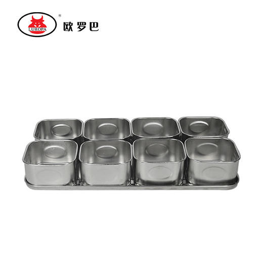 TWH-6不锈钢特厚型调味盒欧罗巴机制无磁调味盒套装酒店饭店餐馆调味盒TWH-6 商品图1