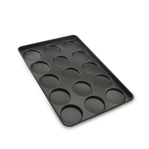 汉堡模15连蛋糕模 不粘汉堡模 布丁蛋糕饼干不粘烤盘加厚 商品图4