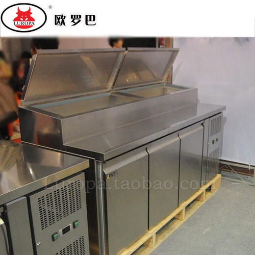 LU-GD18欧罗巴风冷披萨304钢工作台操作台藏柜1.8 2米进口比萨柜沙拉台LU-GD18 商品图1