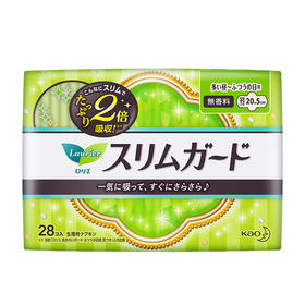 20.5cm*28p花王乐而雅零触感特薄日用护翼卫生巾  轻薄好吸收