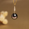 【定制·约10个工作日】甄珠贝 小爵士 18K金钻石镶嵌大溪地海水黑珍珠吊坠女12-13mm正圆 商品缩略图0