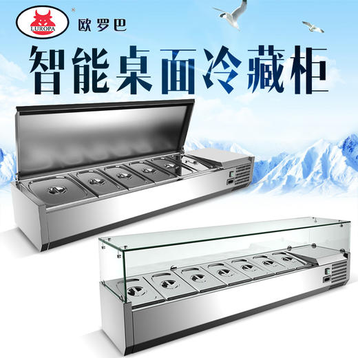 欧罗巴桌面冷柜操作台 沙拉台披萨撒料台 奶茶水果茶冰箱 商品图0