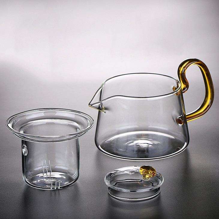原价289特卖价89森典日式飘逸杯玻璃茶具泡茶壶家用简约现代加厚6只装