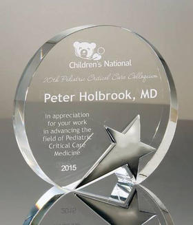 水晶五角星精致造型小巧奖杯典雅高尚奖杯