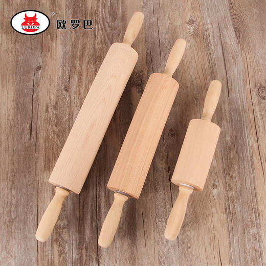 实木擀面杖无漆无蜡榉木滚轴擀面棍饺子皮压面棍烘焙工具家用大号 商品图1