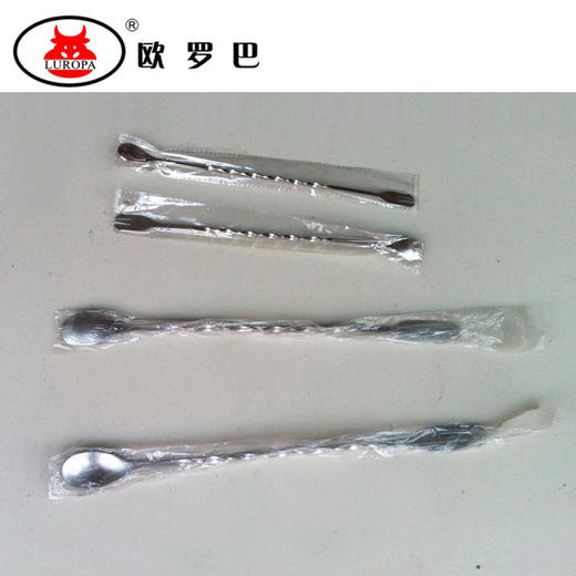 BN-20676555909欧罗巴304冰沙长勺长把勺双头吧勺奶茶店咖啡店高杯果汁搅拌勺BN-20676555909 商品图1