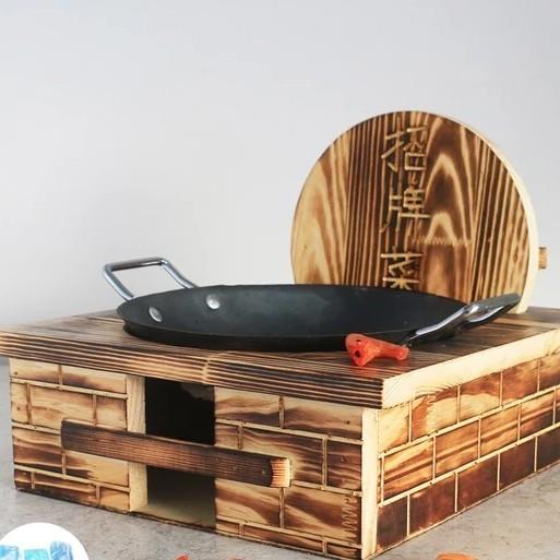 复古灶台土灶铸铁锅招牌菜【雪尔商行】 商品图0