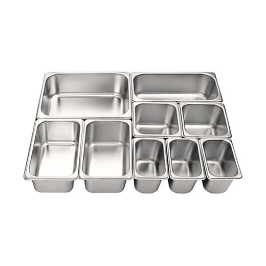 不锈钢盆份数盘1/3 分数盒操作台分类格沙拉盒披萨配料盆 商品图4