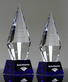 水晶多面奖座创意奖杯高档奖杯