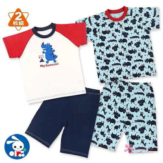 110-120浪莎儿童纯棉短袖恐龙T恤衫 0703 商品图0