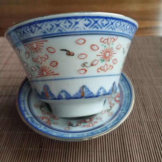 描金彩青花玲珑大盖碗 商品图4