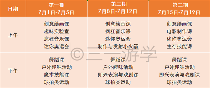 知名中学 三一学院 413岁探索走读官方夏校 caos