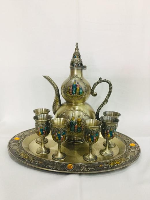 西域楼兰 葫芦多彩酒具 套装（6个小酒杯，托盘） 商品图3