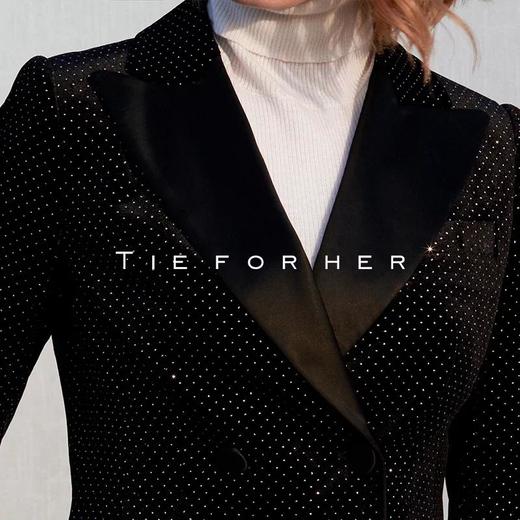 18TFL03 珍珠黑丝绒压钻西装两件套 商品图3