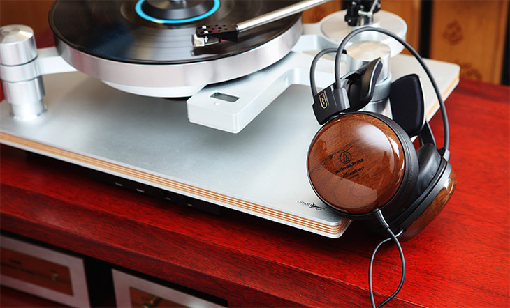 铁三角audiotechnicaathw1000z木制动圈耳机