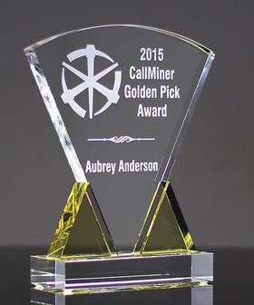 高档金色扇形水晶奖杯比赛纪念留念奖杯