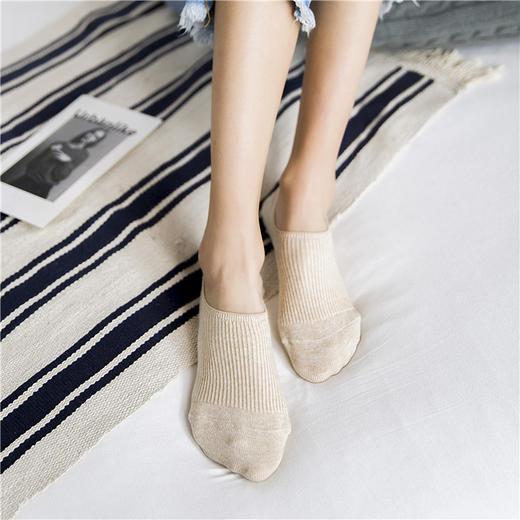 【防滑棉质】日系夏季纯色防滑硅胶隐形袜 商品图5