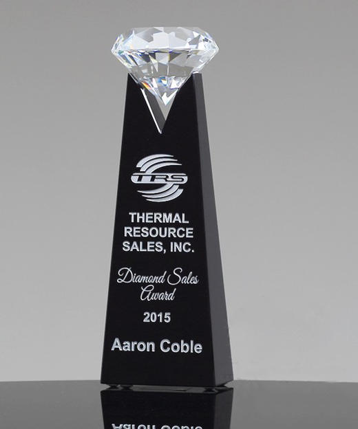 水晶钻石造型奖杯靓丽高端企业进步团队颁奖奖品 商品图0