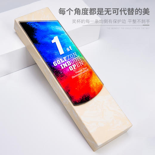 中流砥柱大理石奖杯水晶定制彩色奖牌定制定做创意刻字颁奖纪念品 商品图2