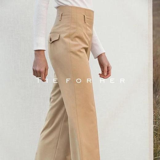 18AWDD06 沙茶色高腰阔腿裤 商品图1
