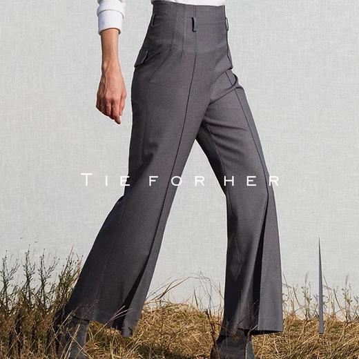 18AWDD07 银河灰高腰阔腿裤 商品图1