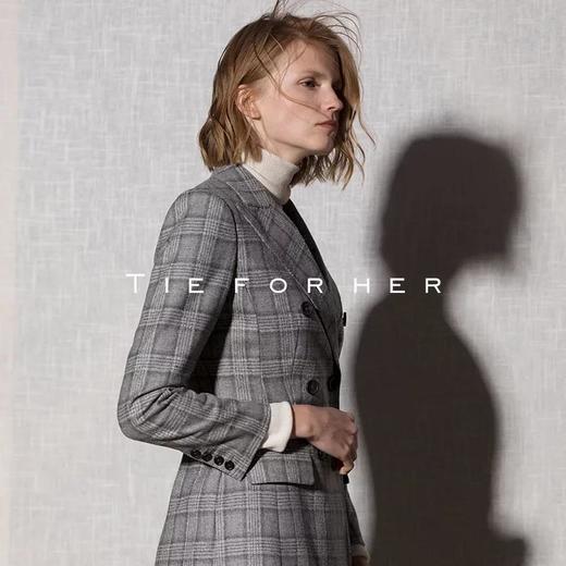 18LUX1 （玛瑙灰）Agate grey格纹修身西装两件套 商品图1